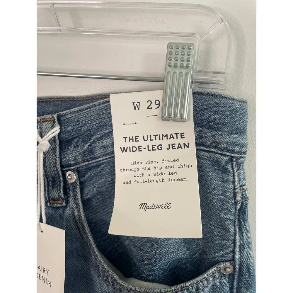 Madewell Jeans Ultimate Wide Leg Womens 29 Tall Airy Denim Blue NZ571 Pickett - Picture 7 of 15